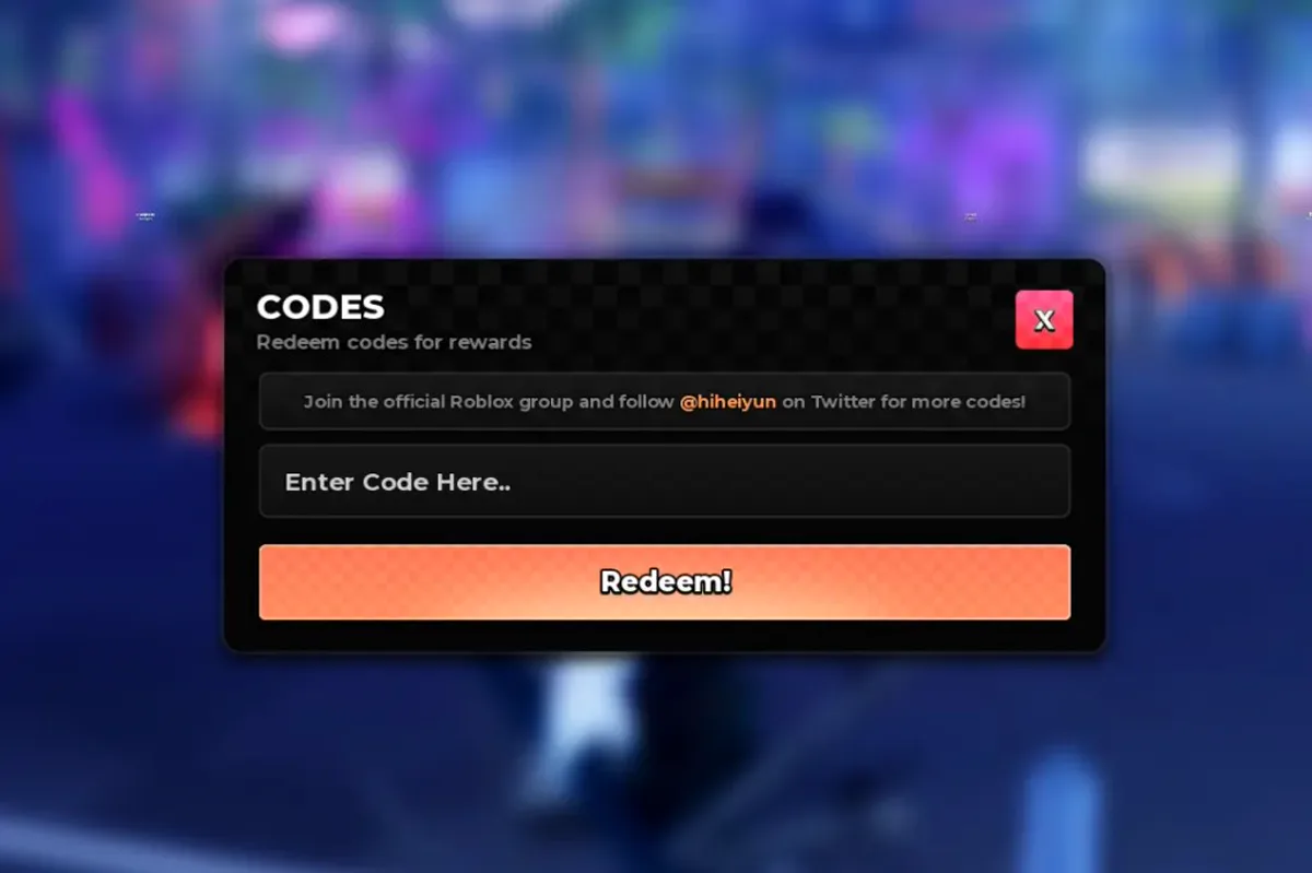 Anime Zero Codes redeem menu with Enter Code field and orange Redeem button