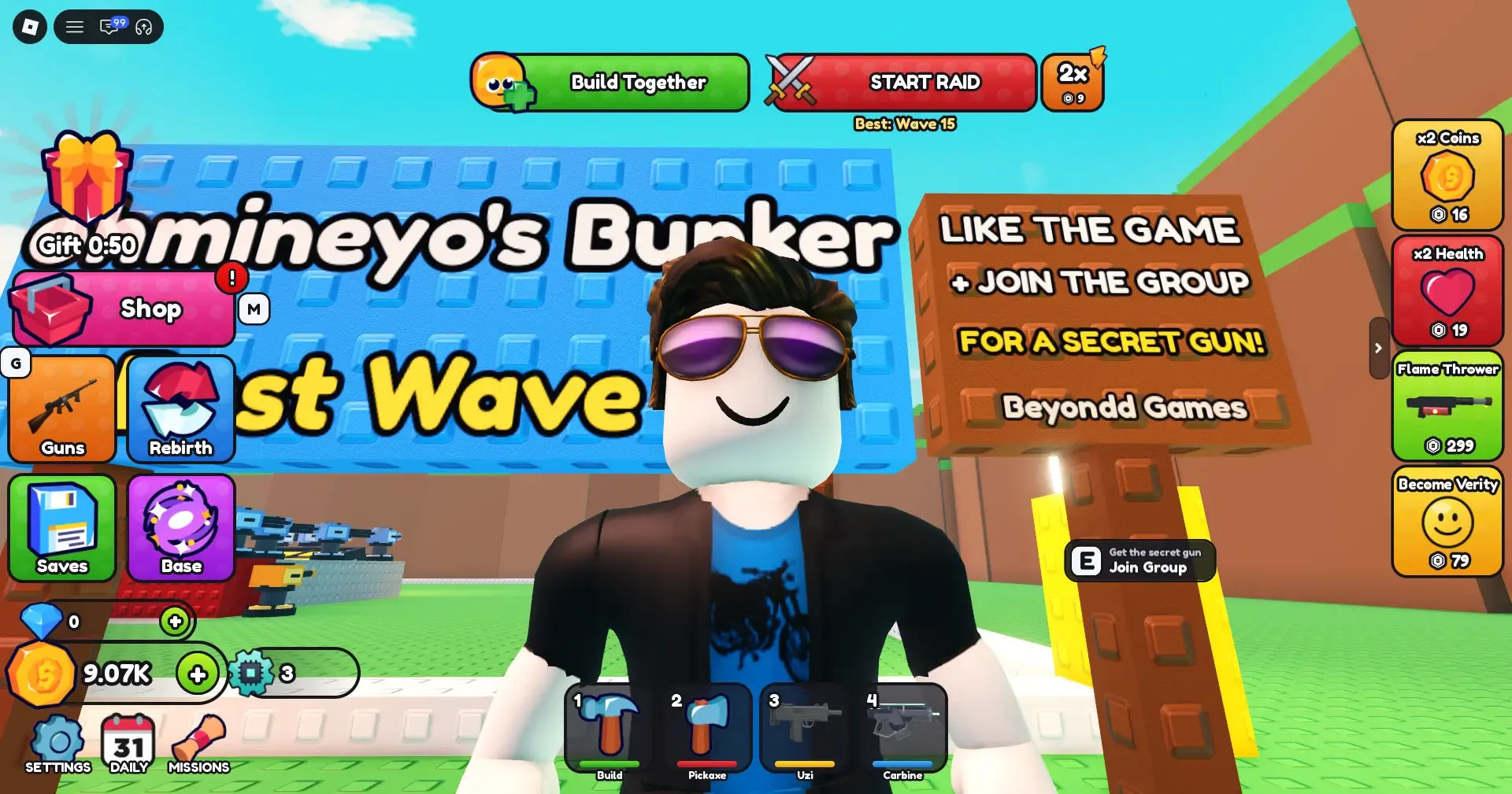 Bunker vs Verity plot board: Like the game and join Beyondd Games for a Secret Gun