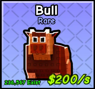 Bull pet card