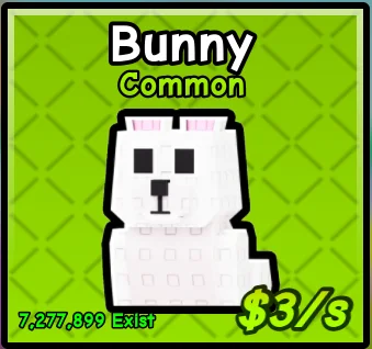 Bunny pet card