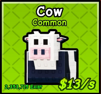 Cow pet card