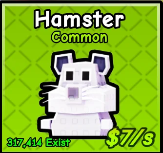 Hamster pet card