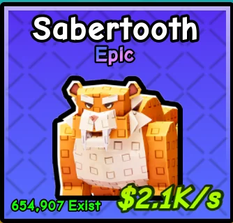 Sabertooth pet card