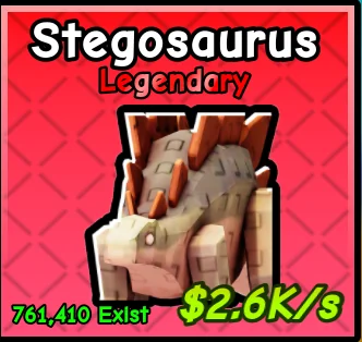 Stegosaurus pet card