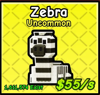 Zebra pet card
