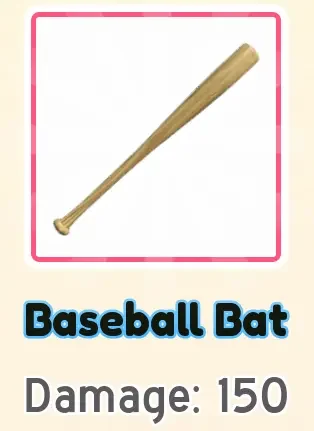 Baseball Bat weapon card