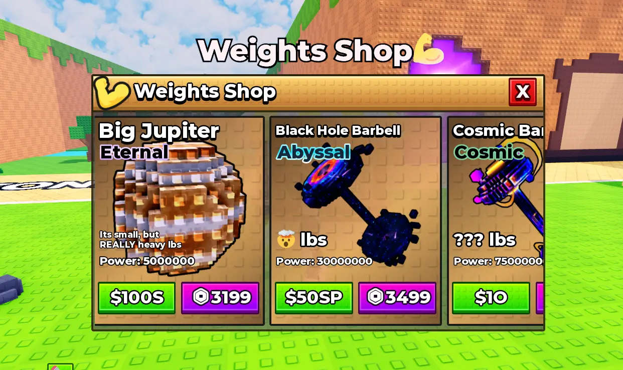 Kick a Lucky Block Weights Guide: Shop Costs, Power & Progression