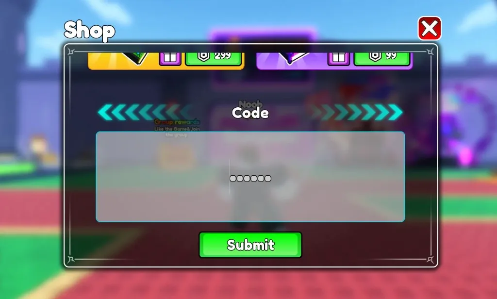 +1 Loot To Forge Shop Code box with Submit button