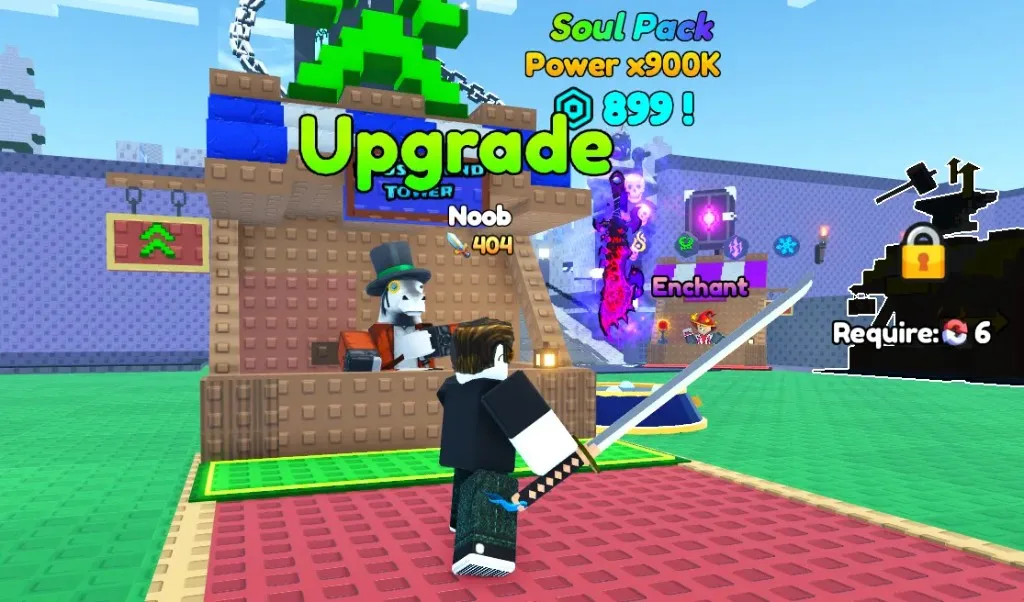 +1 Loot To Forge Upgrade stall and Enchant station in the hub