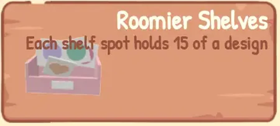 Roomier Shelves Expand Shop card
