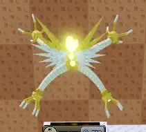 SERAPH armature pedestal, white and gold winged arms