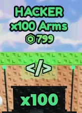 HACKER x100 Arms train pad for 799 Robux