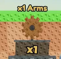 x1 Arms default train pad with gear icon