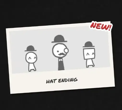 Hat Ending Polaroid card from Say Cheese!