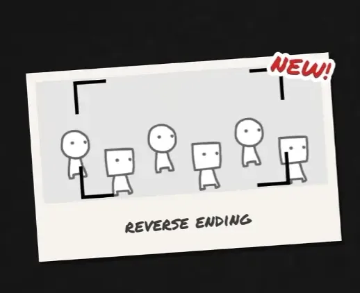 Reverse Ending Polaroid card from Say Cheese!