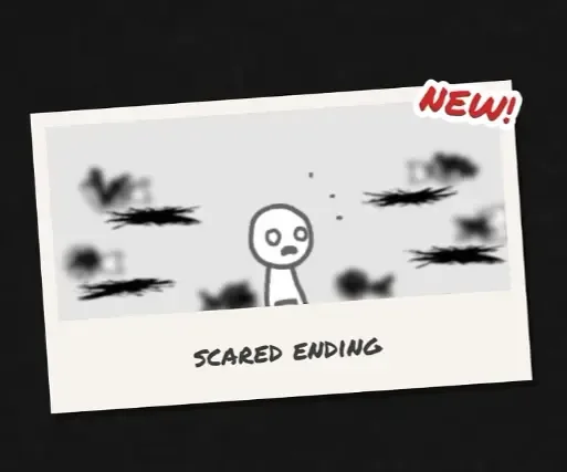 Scared Ending Polaroid card from Say Cheese!
