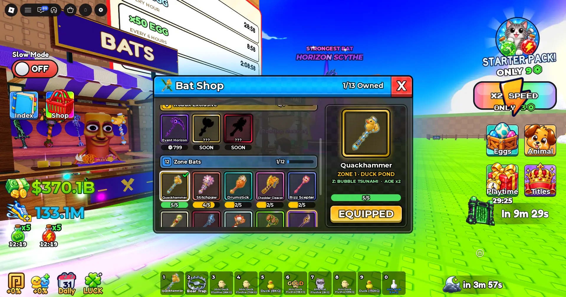 Steal Animal Egg Bats Shop beside Trails: Zone Bats unlocked from Index clears