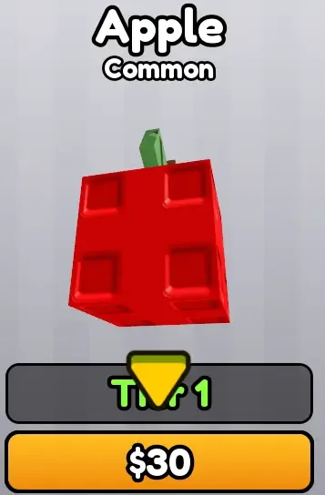 Apple food card, Common, $30