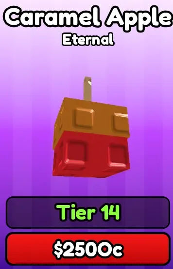Caramel Apple food card, Eternal, $250Qc