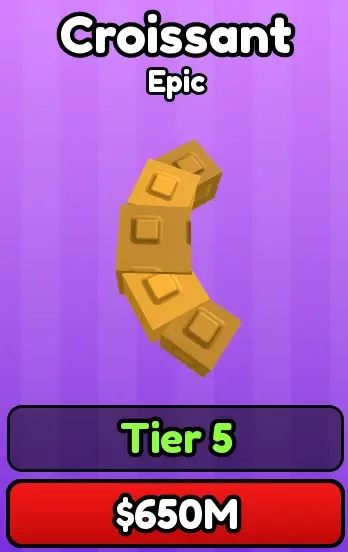 Croissant food card, Epic, $650M