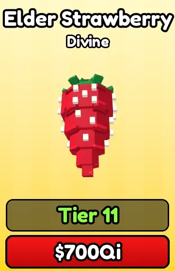 Elder Strawberry food card, Divine, $700Qi