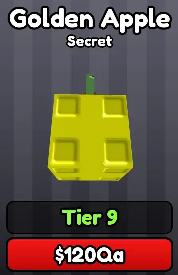 Golden Apple food card, Secret, $120Qa