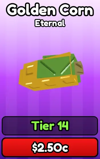 Golden Corn food card, Eternal, $2.50c