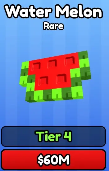 Water Melon food card, Rare, $60M