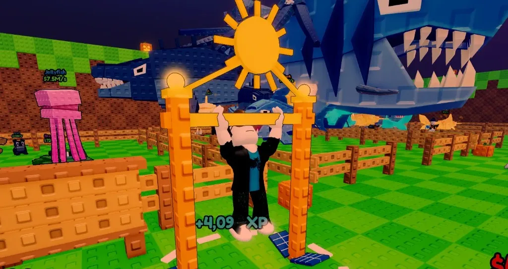 Pull-up training bar with Throw Power XP in Throw Food For Animals